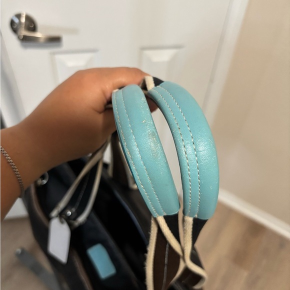 Coach Hampton Satin Black and Brown Sporty Bag - Picture 5 of 10